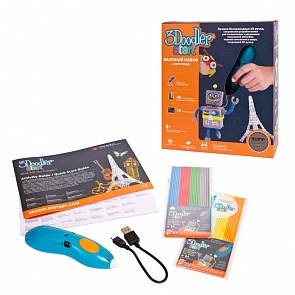 Базовый набор с 3D-ручкой 3Doodler Start (Wobble Works, 3DS-ESST-TNG-R-17)
